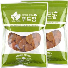 건살구 2kg(1kg+1kg) 말린살구 건과일, 2팩, 2kg