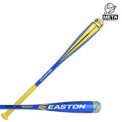 이스턴 와일드캣 어린이 티볼 야구배트 유소년 알루미늄 배트 28인치 18온스 블루/옐로우