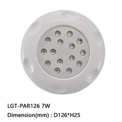 LED 얇은 방수 수영장 램프 IP68 플랫 수중 야외 스파 욕조 분수 연못 폭포 조명 DC12v, 03 PAR126 7W_02 Warm White