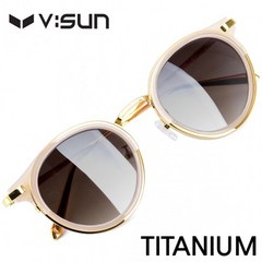 브이선 명품 뿔테 IP도금 티타늄 선글라스 DIGNITY-08 / V:SUN / 트리시클로
