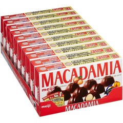 Meiji 메이지 마카다미아 초콜릿 1상자 10개입, 1번, 63g