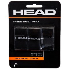 [정품]HEAD Prestige 프로 라켓 오버그립 - 테니스 그립 테이프 블랙 3팩121594, Black, Black