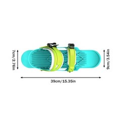 숏스키 인라인스키 미니 휴대용 짧은 Skiboard 조정 가능한 스케이트 신발 스노우 스키 부츠 겨울 보드, 푸른