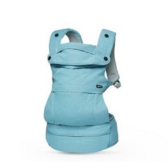 포브 콤피 아기띠 + 침받이세트, 멜란지 스카이블루