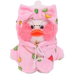 PKTOYS DIY 귀여운 소녀심 오가닉 애착 빵빵덕 오리 인형 봉제 재미있는 따뜻한 명절 선물, NQ938BW627Z121MC25, 30cm