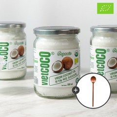 [무료배송]비엣코코 오가닉 코코넛오일 500ml 4병+우드스푼, 단품