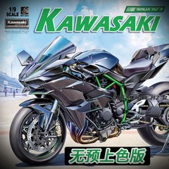 MENG 1/9 가와사키 Ninja H2R MT-001S, 일반판 글루 조립 및 착색 필