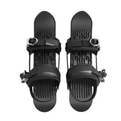 숏 스키 에이트 장비 미니 간편한 워킹 프리 스케이트 부츠 플레이트 보드 신발 심플 조정 슈즈 HA210949, 단일사이즈, 2021 블랙 백