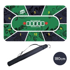 휴대용 카지노칩 홀덤 테이블 매트 포커 보드 카드 게임, 품명:카드게임 테이블 매트 (대) 180x90cm