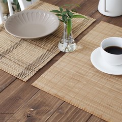 식탁플레이팅 대나무 테이블 매트 책상깔개 분위기전환, 민무늬