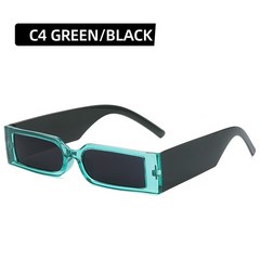 직사각형 프레임 패션 선글라스 힙합 2022 빈티지 디자이너 블랙 음영 남성 여성을위한 작은 프레임 안경 럭셔리 UV400