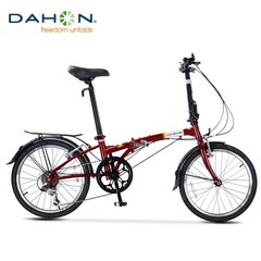 다혼 접이식 미니벨로 바이크 HAT060 변속 6단 D6 자전거 여행용 출퇴근용 자출용, 20인치cm, 03 레드