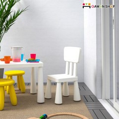 [이케아 직수입] MAMMUT 어린이 등받이의자/아동의자/유아의자, 색상:핑크