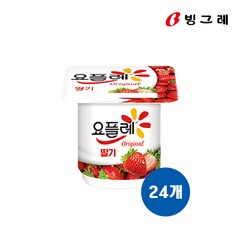 빙그레 요플레 딸기 요거트 85g, 24개