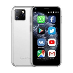 오리지널 SOYES XS11 미니 안드로이드 휴대폰 3D 유리 본체 듀얼 SIM 구글 플레이 마켓 귀여운 스마트폰 어린이 여성 친구 선물, 기준, 하얀색, 17.Add 32G TF card - WHITE
