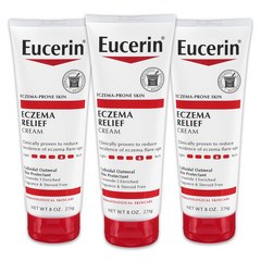 유세린 릴리프 바디 크림 226g 3팩 Eucerin Eczema Relief Cream 8 oz. Tube (Pack of 3), 3개