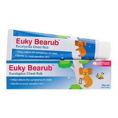 유키 베어럽 호주 Euky Bearub 천연 유칼립투스 바르는크림 50g, 2개