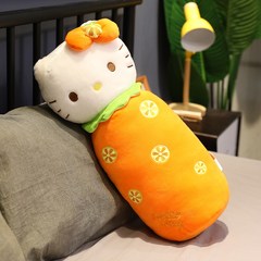 헬로키티 인형 베개 쿠션 바디필로우 봉제인형, 오렌지(주황), 55cm