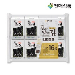 천해로 진짜맛있는 도시락4g 식탁김 15g, 128봉, 도시락김 4g