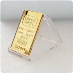 사은품 영업선물 개업선품 1 Oz Credict Suisse 골드바 모형 Gold Plated Bar