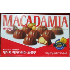 메이지 마카다미아 초콜릿 378g (63g x 6개), 5개