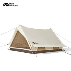 캠핑 편한 텐트 동계 모비가든 캠핑 Era150 면 혼방 텐트 자외선 차단 방수 2-4인용, 01 Ivory
