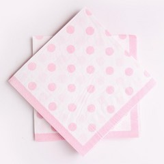 파티해 라인도트 파티냅킨 - 레드(20매), 핑크
