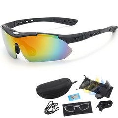 루이스 교체형 스포츠 선글라스 프레임+블랙 편광렌즈 남녀공용 5p 렌즈