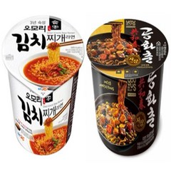 오모리 김치찌개라면 6개 + 공화춘 자장 짜장면 6개 큰컵사발면 (무료배송), 상세페이지 참조