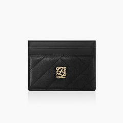루이까또즈 고급스러운 블랙 퀄팅 여성 카드지갑