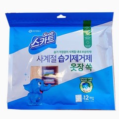 [유한킴벌리] 스카트 사계절 습기제거제 옷장 쏙 30g X 12개, 4팩