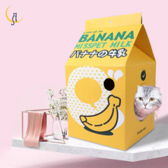 미스펫 고양이 우유하우스 스크래처 박스, 1개, 바나나
