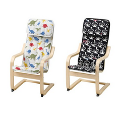 이케아 POANG 포엥 어린이암체어 풀세트/패턴/커버포함/아기의자/유아의자, 고양이패턴