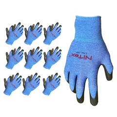나이텍스 장갑 스타킹 Lite 190 안전 작업 손바닥 코팅 글러브 10켤레 / Nitex Stocking Lite190 Safety Coating Gloves 10pairs, L, 10개