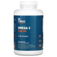 닥터토비아스 오메가3 피쉬오일 180정 / Dr. Tobias Omega 3 Fish Oil Triple Strength 180 Softgels, 1개