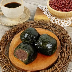 수성시루 제주밥알쑥떡 건강떡 식사대용 팥떡 쑥떡 개별포장 13개입, 콩가루(200g) 추가 안함