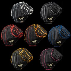 스톰 VOLT NEW 옐로우 포수미트 색상선택 야구글러브, 검정+적색