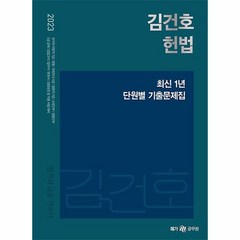 2023 김건호 헌법 최신 1년 단원별 기출문제집, 메가공무원