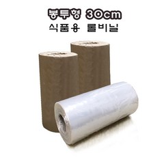 식품용비닐 봉투형 30cm PE필름 국산 업소용 롤마끼비닐 튜브형 포장비닐 [ 0.03 mm x 30cm 400m], 1개