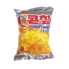 크라운 콘칩(대봉)148g 6개 콘칲 스낵 큰봉지 대용량 과자 간식세트, 148g