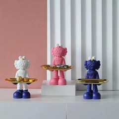 KAWS 카우스 트레이 차키 열쇠 보관 악세사리 트레이 인테리어 장식, 화이트