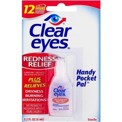 Clear Eyes Redness Relief Handy Pocket Pal 0.2 Fluid Ounce (Pack of 4), 1개, null) 1, 0.2 Fl Oz (