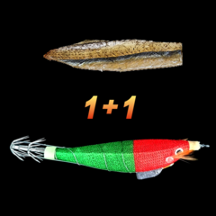 캠낙스 UV 케이무라 수평 야광 생미끼 철사 와이어 한치 갑오징어 문어 쭈꾸미 삼봉 에기 학꽁치포 1+1, 수박B + 학꽁치포