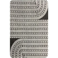 테이블 소파 카펫 블랙앤 화이트 라운드 패턴