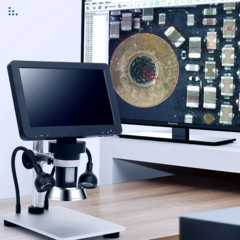스마토이 전자 현미경 디지털 확대경 와이파이 초정밀, DM4 4.3인치 500만화소 스케일브라켓