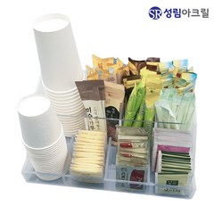 성림아크릴 탕비실 정리함 티박스 수납 티백 커피정리 수납장 약 보관함, 탕비실정리함_L(투명), 1개