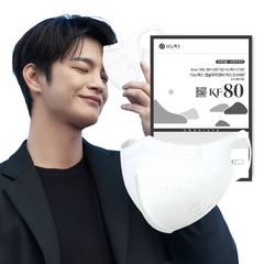 시노펙스 앱솔루트MB KF80 데일리핏 새부리형 소형 컬러 마스크 보건용 황사 미세먼지 귀편한, 1개입, 50개, 화이트