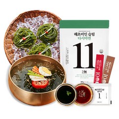 해초미인 슬림 다시마면 25봉+비빔15+모밀5+매콤3+우동2+김스프5, 5매