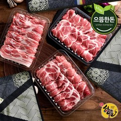 [으뜸한돈] 국내산 한돈 냉장 삼겹살+목살 선물세트 4kg (구이용) 돼지고기선물세트, 단품