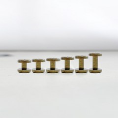 헤세드 NEW) 나사형 평면 리벳 레지 가죽공예(4개), 10*4mm, 엔틱, 4개